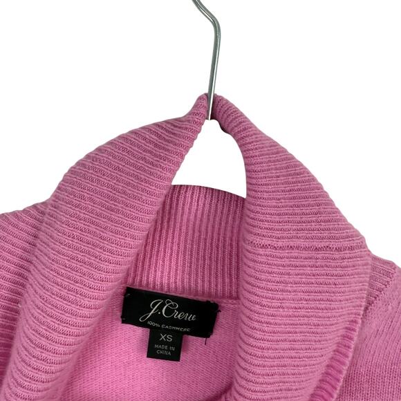 J Crew Everyday Cashmere Turtleneck Sweater Pink Preppy Miniamalist Womens XS - Picture 6 of 9